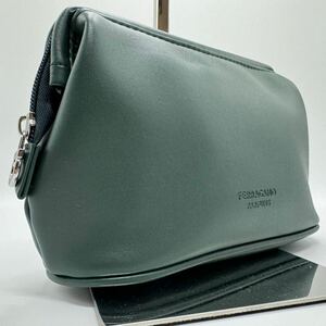 ■1円■新品未使用■Salvatore Ferragamo サルヴァトーレフェラガモ ガンチーニ セカンドバッグ クラッチ ロゴ ポーチ ビジネス メンズ 