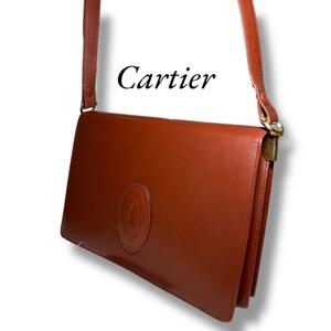 【Cartier】カルティエ／マストライン★ショルダーバッグ★ボルドーカラー★