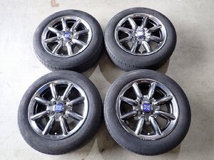 YS10855【送料無料175/65R15】MINILITE ミニライト MC-40 R50 R53 ミニクーパーなど 中古夏タイヤアルミセット ■15×6J 100/4H ET47■