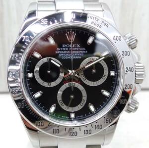 ROLEX ロレックス DAYTONA デイトナ 116520／D525*** 自動巻き 腕時計【2022/05・OH・外装仕上げ済】箱・取説・ギャランティーあり