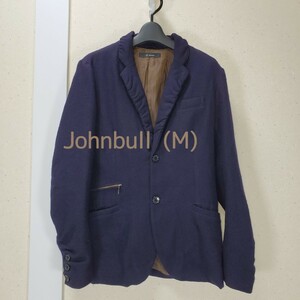 美品◆Johnbull ジョンブル ウール生地 テーラードジャケット(M)ネイビー/紺