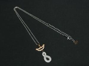 1円 ■美品■ GaGa MILANO ガガミラノ ナンバーネックレス 0.25ct ネックレス ペンダント アクセサリー レディース シルバー系 FJ4601