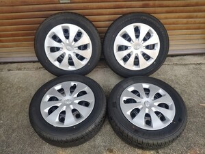 ☆トヨタ純正☆　鉄チン　アクア　ホイールキャップ付き　15インチスチールホイール&タイヤ　175/65R15　山あり　4本セット　☆岐阜発☆