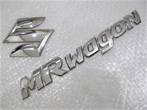 ★希少 スズキ MRワゴン　MRwagon Sマーク シルバーエンブレム2点 旧車 中古