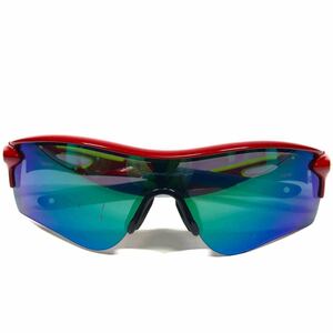 【オークリー】本物 OAKLEY サングラス RADARLOCK レーダーロック 偏光レンズ PRIZM プリズム 赤×ブルーグレー色系 メンズ レディース 