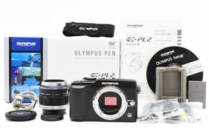 【美品】オリンバス OLYMPUS PEN E-PL2 + 14-42mm レンズキット ＜ショット数4311 枚＞【元箱付き・付属品多数】 #L7106A81030G0F