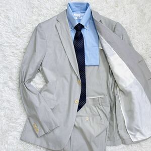 美品/希少XL●アルマーニコレツォーニ ARMANI COLLEZIONI スーツ セットアップ テーラードジャケット ストレッチ サマー 薄手 爽やか◎ 50