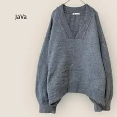 ジャバ　JaVa　コラボ♡ソフトタッチVネックニット　セーター　XL　グレー