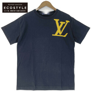 LOUIS VUITTON ルイヴィトン RM191 LVO HGY97W 19SS LV ロゴ ブリック Tシャツ ブラック XS トップス コットン メンズ 中古