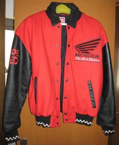 90s USA製 HONDA The Red Riders バイカージャケット スタジャン XL