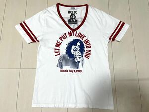 HYSTERIC GLAMOUR ヒステリックグラマー　AC/DC　ACDC　コラボ　ライン　リンガー　Ｔシャツ　レア　　 NO30999 