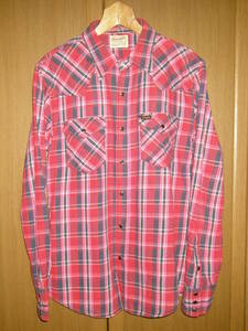 Wrangler ラングラー 赤 チェック ネルシャツ ウエスタンシャツ チェックシャツ シャツ XL ( LL L トゥルーロマンス クラレンス トラヴィス