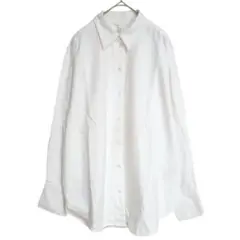 H&M　シャツ　USサイズXS　白　長袖　綿100%　オーバーサイズ　ゆるだぼ
