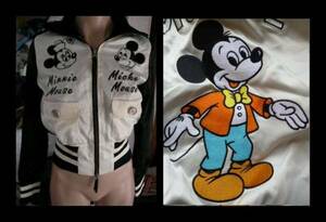 Disney ミッキーマウス 　刺繍　スカジャン風　ジャケット