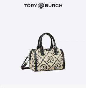 トリーバーチ TORY BURCH T MONOGRAM BOUCL MINI BARREL BAG