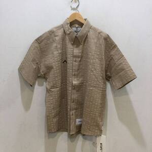 WTAPS ダブルタップス 221GWDT-SHM02 Short Sleeve Shirt 半袖シャツ ボタンダウン ベージュ サイズ03 682035