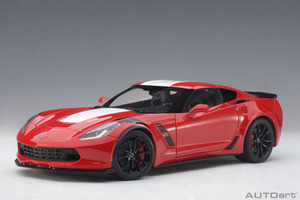 AUTO art 71274 1/18 シボレー コルベット （C7） グランスポーツ （レッド／ホワイト・ストライプ）※ブラック・ハッシュマーク