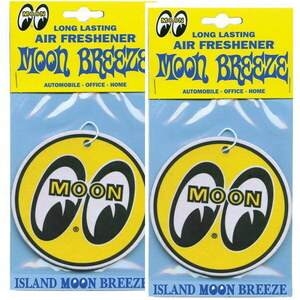 【2枚】ムーンアイズ MOONEYES MOON EYEBALL Air Freshener アイボール エアフレッシュナー 消臭、芳香剤 [MG076E]