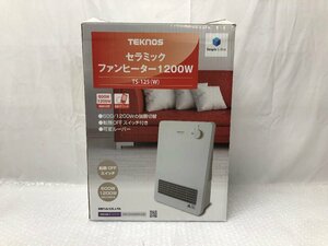 k150*120 【やや傷汚れ有】 1円～ TEKNOS テクノス セラミックファンヒーター 1200W TS-125 ホワイト 動作確認済