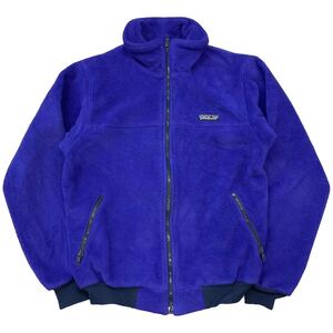 80s USA製 Patagonia フリース ジャケット S ブルー フルジップ ジップアップ 三角タグ アウトドア パタゴニア ヴィンテージ