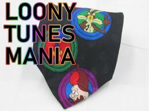 【ルーニー・テューンズ】 OC 810 ルーニー・テューンズ LOONY TUNES MANIA ネクタイ 黒色系 キャラクター プリント