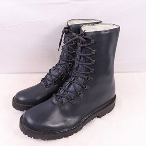 イタリア製 エネル 41 / 26.0cm-26.5cm 位 Enel boots マウンテンブーツ ネイビー 紺 トレッキング レザー 登山靴 メンズ 中古 eb1310