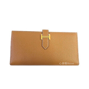 ≪ 新品 ≫ HERMES　エルメス　ベアンスフレ エプソン ゴールド ゴールド金具 B刻印 HERMES Bearn Souffle Epson Gold Gold Backle