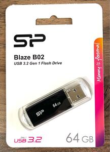 USBメモリ 64GB シリコンパワーUSB3.1ヘアライン仕上げ