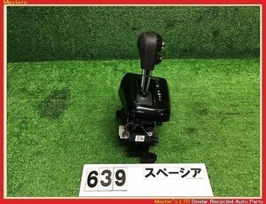 【送料無料】MK53S スペーシア カスタム HV XS 前期 純正 シフト ASSY シフトノブ 革/赤ステッチ 黒系