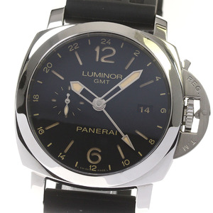 パネライ PANERAI PAM00531 ルミノール 1950 3デイズ GMT 24H アッチャイオ 44mm 自動巻き メンズ 良品 _816466