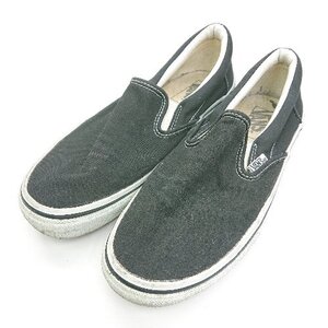 ◇ Θ VANS ヴァンズ V98CLA キャンパス生地 ローカット スニーカー シューズ サイズ25.0 ブラック メンズ E