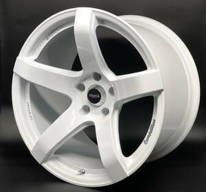 CLEAVE RACING TS54C 18x10.5J +15 5-114.3 ホワイト 2本セット S13 S14 S15 180SX JZX90 JZX100 R33 R34 C35 FD3S