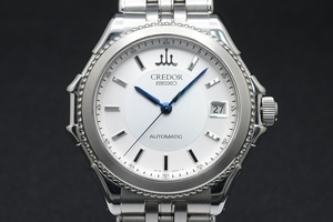 美品 箱・ギャラ付 SEIKO CREDOR Ref:GCBR991/8L75-0A40 セイコー クレドール パシフィーク 裏スケ デイト 自動巻き 腕時計 ■30477