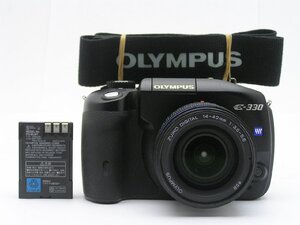 ★ハローカメラ★1円スタート★4529 OLYMPUS E-330 ZUIKO DIGITAL 14-42mm F3.5-6.5 750万画素 【本体とバッテリ-のみ】難有：動作品：現状