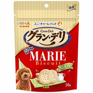 （まとめ買い）ユニ・チャーム グラン・デリ ワンちゃん専用マリービスケット ベジタブル味 50g 犬用おやつ 〔×12〕