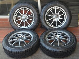 15in シュナイダー 15X5.5J PCD 100 4穴 +45 ヨコハマ アイスガード iG60 185/65R15 2022年製 9～9.5分山スタッドレス付 ノート マツダ2 等