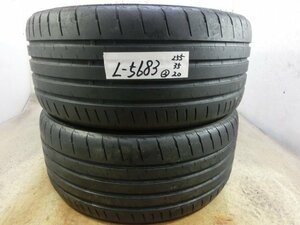 L-5683 溝あり 中古タイヤ ブリヂストン POTENZA S007A 255/35R20 97Y (2本)