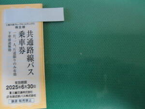 10枚 三重交通 株主優待券 共通路線バス乗車券 即決