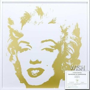【真作】【WISH】アンディ・ウォーホル「Golden Marilyn 11.41」シルクスクリーン 約30号 ◆マリリン・サンデーモーニング版　 #24032678