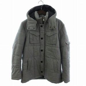 ミッシェルクランオム M.K HOMME 中綿ジャケット フード付き ジップアップ 無地 グレー 51 ■GY09 メンズ