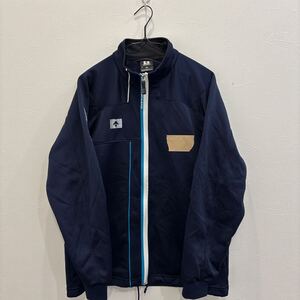 QY311 実物　DESCENTE デサント　ジャージ　トラックジャケット　スポーツウェア上　ネイビー　メンズM