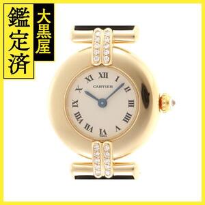 Cartier　カルティエ　コリゼ　WB101931　イエローゴールド/カワ　YG/革　アイボリー　レディース　クォーツ【432】