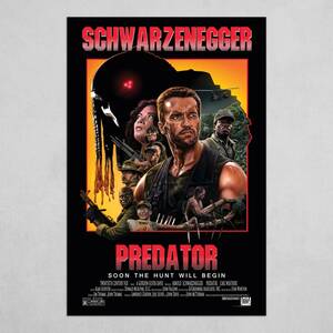 【Tシャツ】　『Predator Movie P』　プレデター　ポスター　アーノルド・シュワルツェネッガー　映画　S／M／L／XL