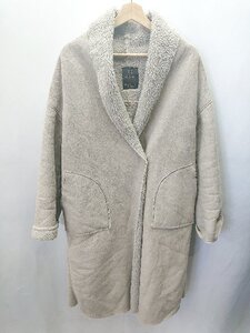 ■ w closet 長袖 ボアコート サイズF グレージュ レディース E