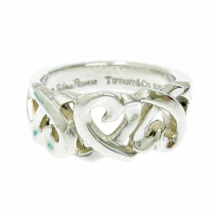 【1円スタート】【箱付き】TIFFANY & Co. ティファニー シルバー トリプルラビングハート 5.7g 925刻印 指輪 リング 318820