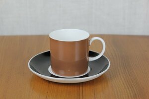 スージークーパー　デュオ　コーヒーカップ　ブラウン　Susie Cooper　ヴィンテージ　食器　イギリス　か96
