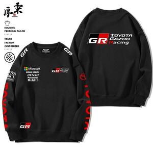 01★新作★トヨタ GR Gazoo Racing★モータースポーツ ロゴ カジュアルな服 メンズ 長袖Tシャツ 長袖 スウェット 休暇服