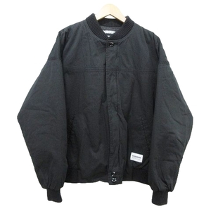 ネイバーフッド 美品 23AW ダービータイプ ジャケット DERBY-TYPE JACKET ロゴ アウター 232SPNH-JKM01 厚手 Mサイズ 黒 メンズ