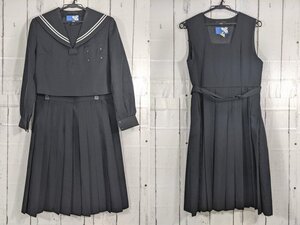 【as366】愛媛県 新居浜市東中学校 女子用 学生服 制服 冬服セーラー服+夏服スカート+ジャンパースカート◆f50