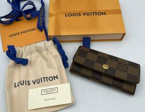 ルイヴィトン LOUIS VUITTON ダミエ ミュルティクレ4 キーケース 4連 N62631 フランス製 ブラウン メンズ レディース